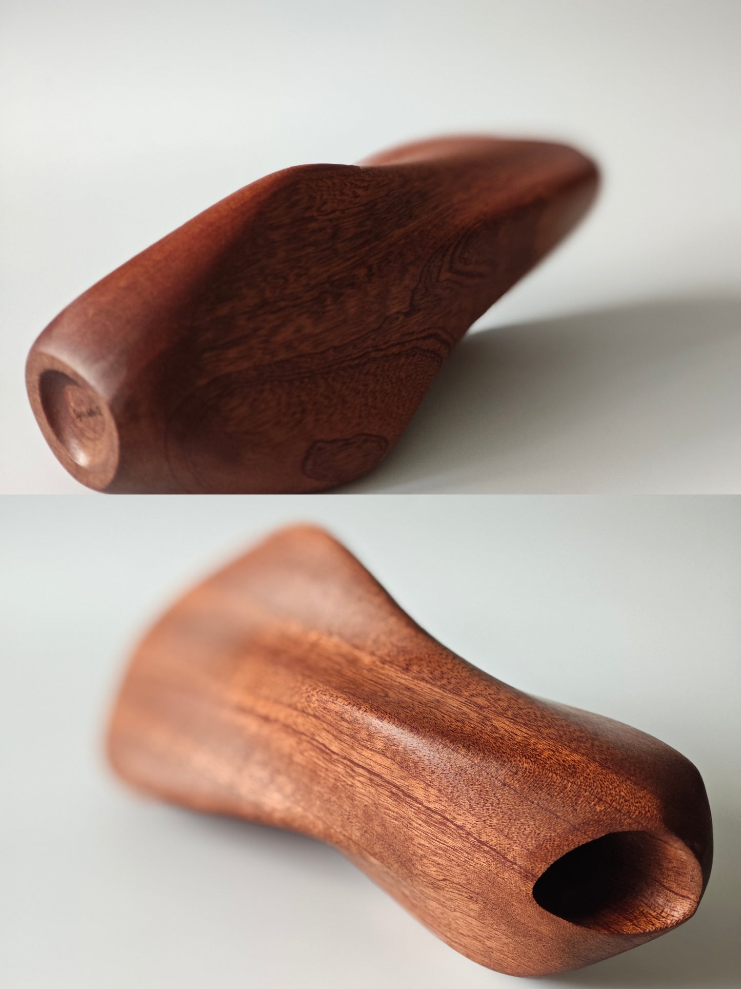 Wavy Wood Vase – Minimalist Flowing Lines Design