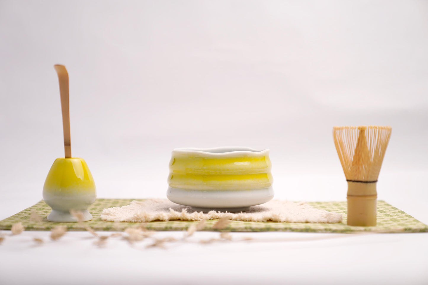 Wabi-Sabi Matcha Bowl Set – Artisan Chawan with Bamboo Whisk