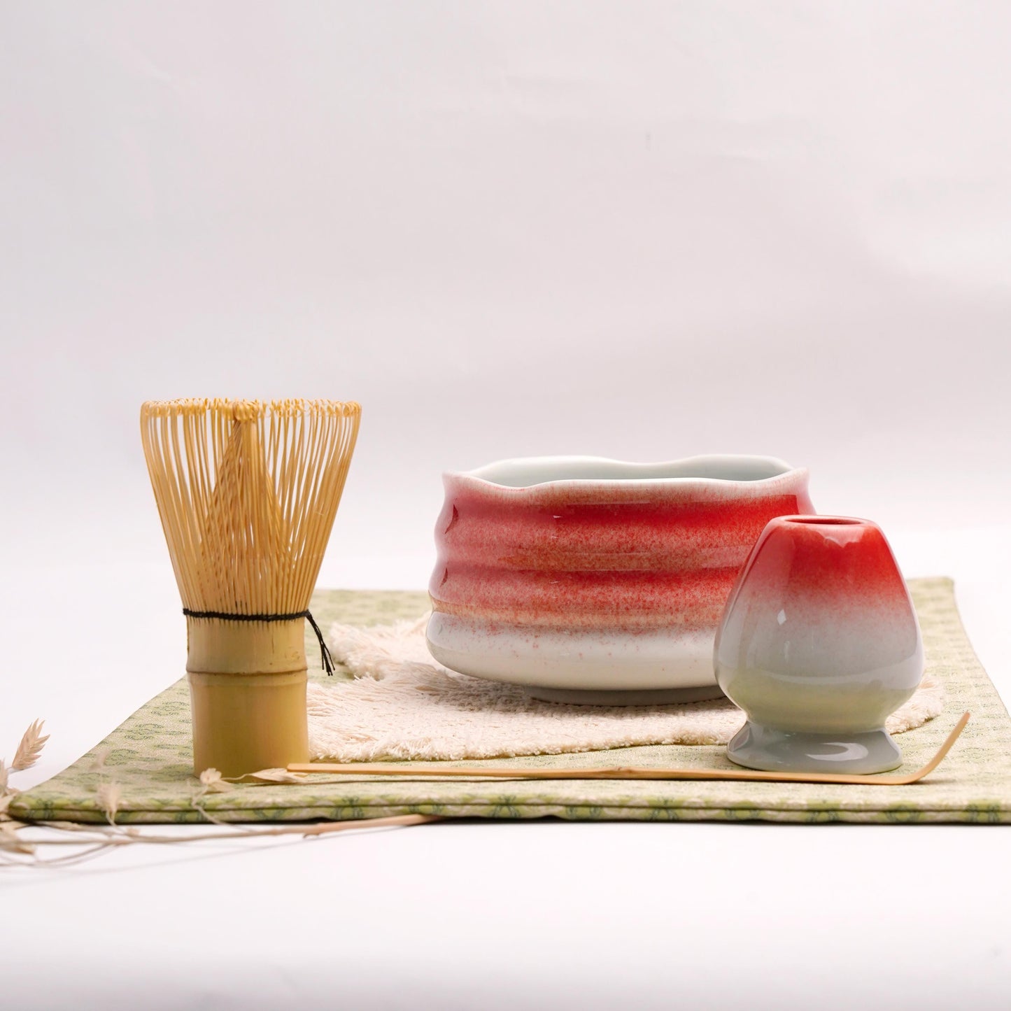 Wabi-Sabi Matcha Bowl Set – Artisan Chawan with Bamboo Whisk