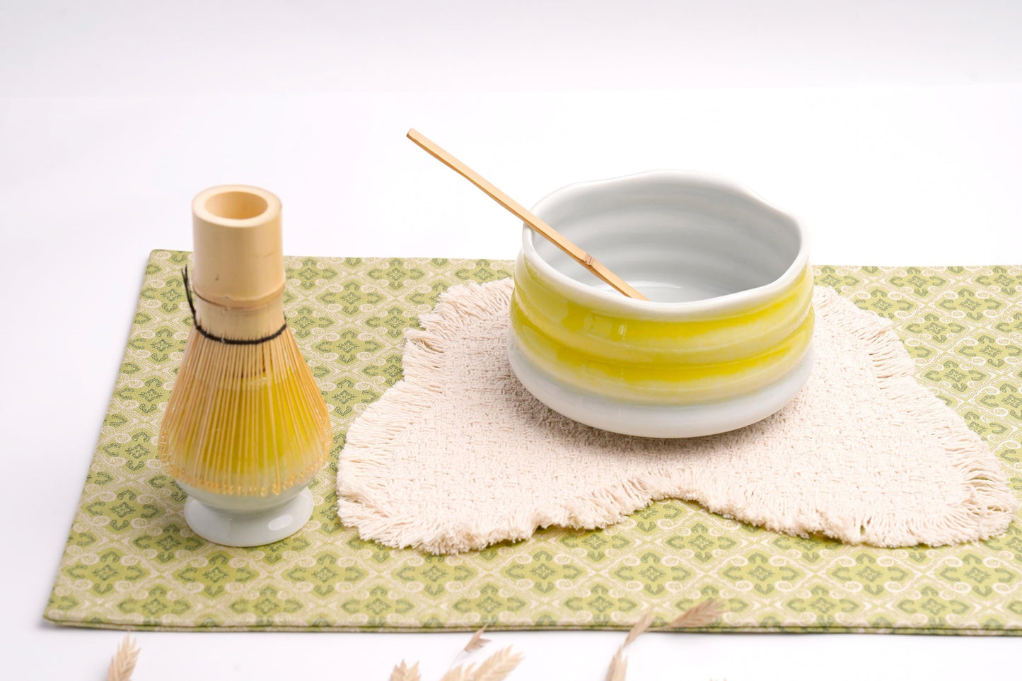 Wabi-Sabi Matcha Bowl Set – Artisan Chawan with Bamboo Whisk