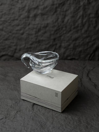 Ripple Inspired Glass Coffee Cup | A Modern Touch of Flowing Beauty,