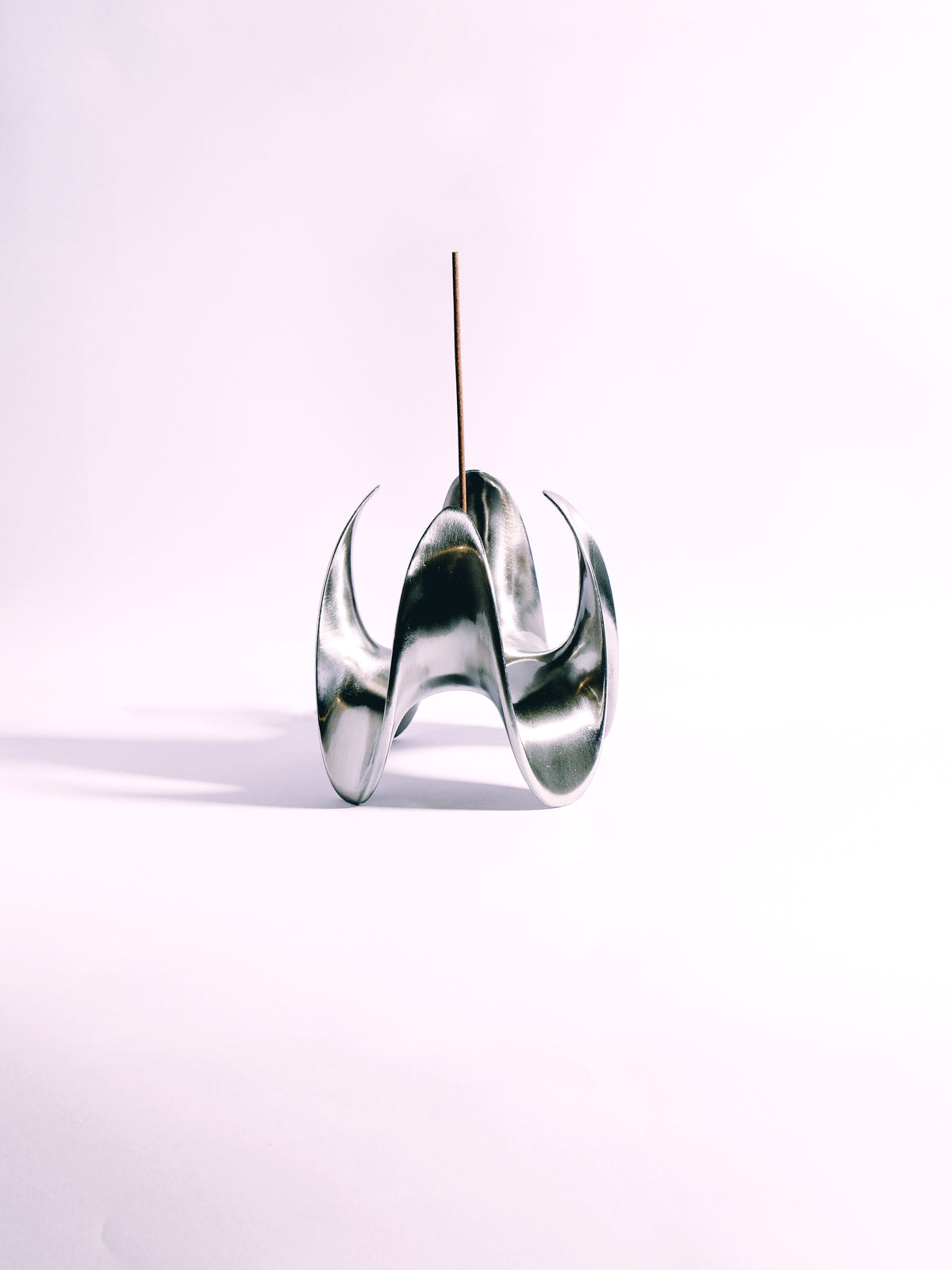 Minimalist Steel Incense Holder: Cyberpunk Zen Decor