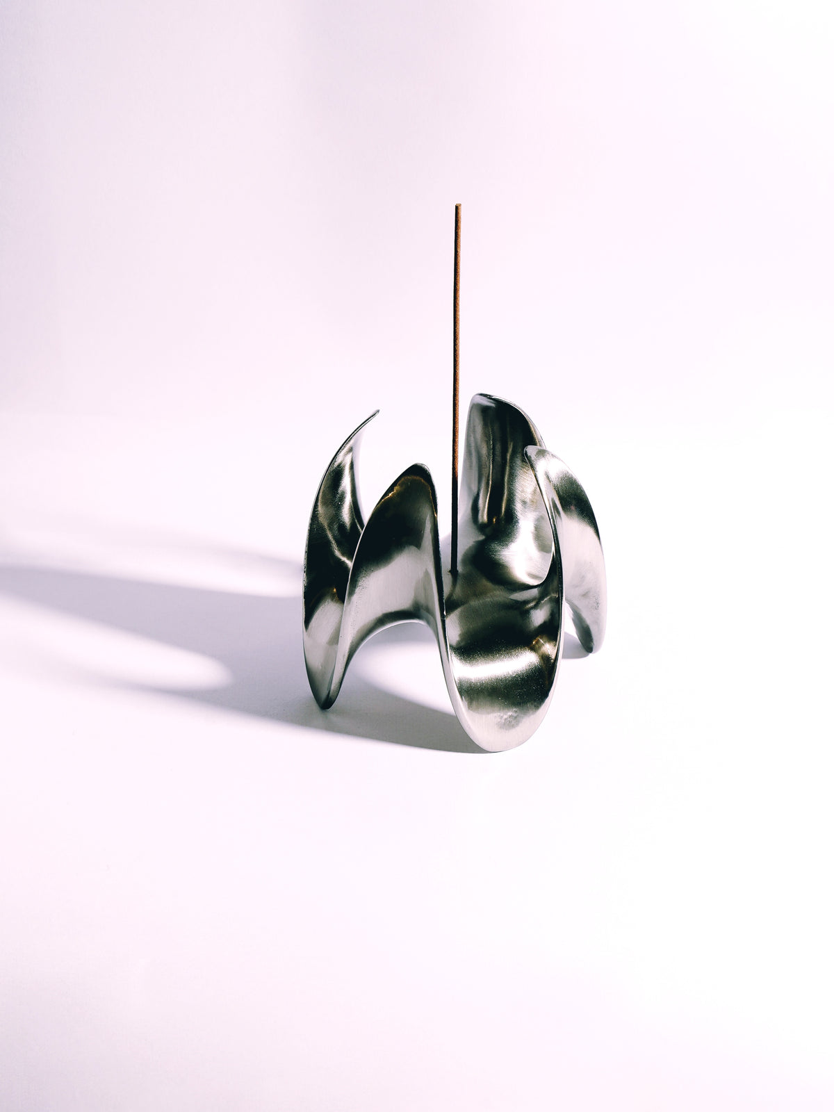 Minimalist Steel Incense Holder: Cyberpunk Zen Decor