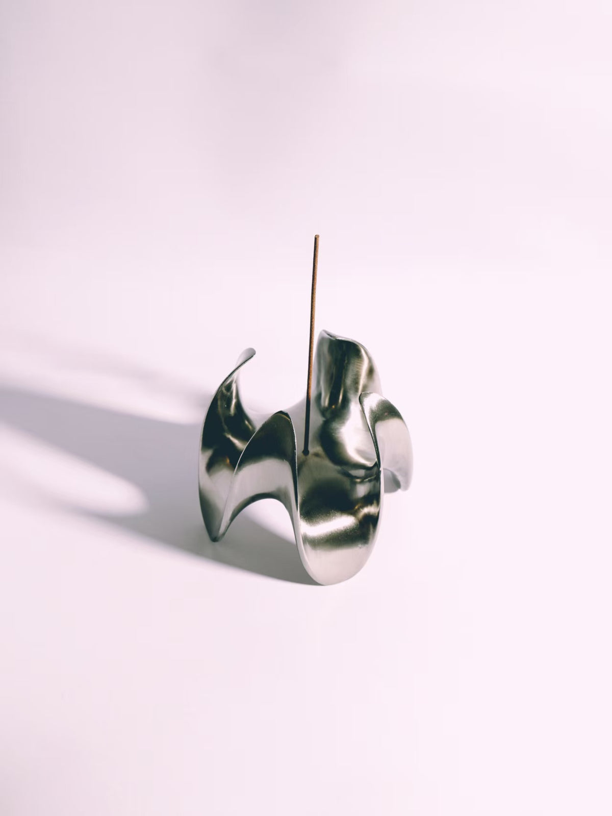 Minimalist Steel Incense Holder: Cyberpunk Zen Decor