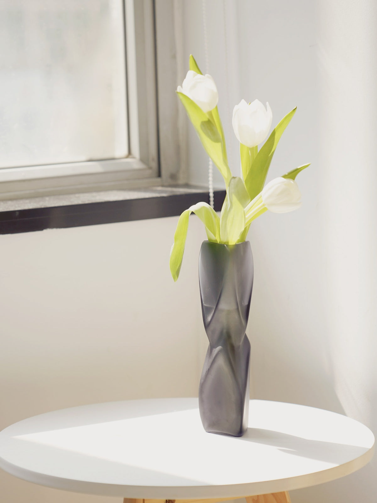 Glass Bud Vase, Frosted