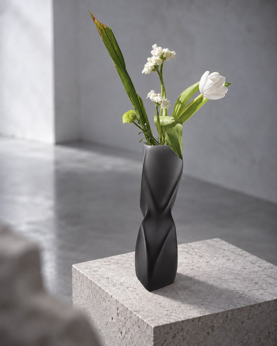 Glass Bud Vase, Frosted
