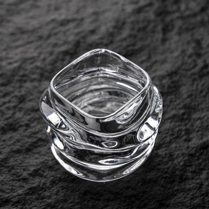 Waterflow Inspired Whiskey Glass Set - Heat Resistant, Flowing Design, Elegant Glassware,  Ideal Gift for Whiskey Lovers, 100 ml