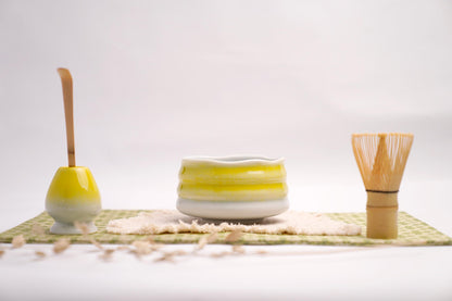 Wabi-Sabi Matcha Bowl Set – Artisan Chawan with Bamboo Whisk