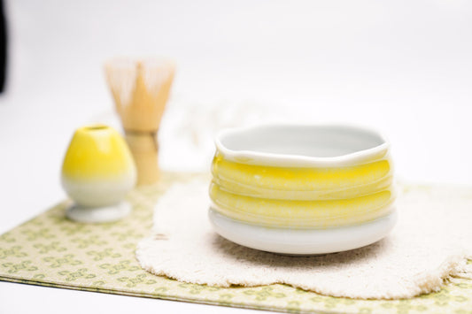 Wabi-Sabi Matcha Bowl Set – Artisan Chawan with Bamboo Whisk