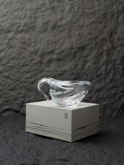 "Sung-Sung" Cup, elegant glass coffee cup, perfect for home and office